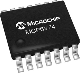MCP6V74-E/ST , Op Amp, RRIO, 2MHz, 2 → 5.5 V, 14-Pin TSSOP
