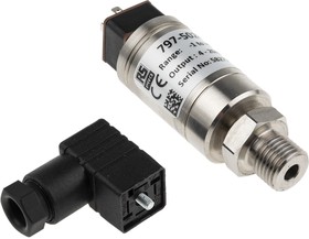 Фото 1/7 Pressure Sensor, -1bar Min, 9bar Max, Current Output, Relative Reading