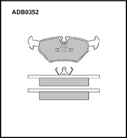 ADB0352, Колодки тормозные дисковые | зад | HCV