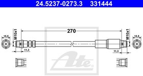24.5237-0273.3, Шланг тормозной передний 270mm