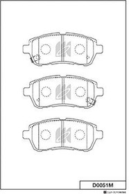 D0051M, Колодки тормозные