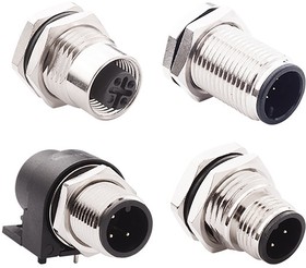 Фото 1/6 859-004-203R004, Circular Connector, 4 Contacts, Panel Mount, M12 Connector, Socket, Female, IP67, M12 Series