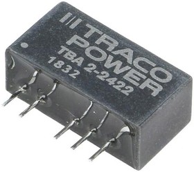 Фото 1/4 TBA 2-2422, Isolated DC/DC Converters - Through Hole Encapsulated SIP-7; 2W Output 1 (Vdc): 12; Output 2 (Vdc): -12