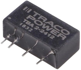 Фото 1/2 TBA 2-2412, Isolated DC/DC Converters - Through Hole Encapsulated SIP-7; 2W Output 1 (Vdc): 12