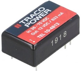 Фото 1/3 TEL 10-4812, DC/DC Converter 36 ... 75V 12V 833mA 10W