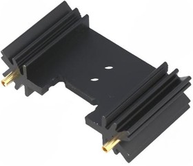 Фото 1/4 SK 409 25,4 STS, Heat Sink Passive TO-220/TO-3P Extruded Thru-Hole Aluminum 8.2K/W Black Anodized