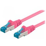 94143, Patch cord; S/FTP; 6a; stranded; Cu; LSZH; pink; 0.25m; 27AWG
