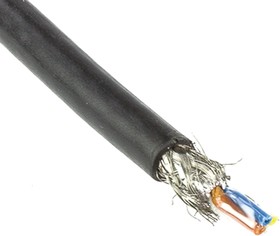 Фото 1/4 09456000135, Cat5 Ethernet Cable, SF/UTP, Black PVC Sheath, 20m, Flame Retardant