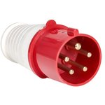 ps-015-16-380 , Plug of the electric cable. 16A 3P+E+N 380V IP44 (015) EKF