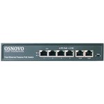 OSNOVO SW-20600/A(80W) Passive PoE Switch Fast Ethernet with 6 ports ...