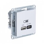 Systeme Electric AtlasDesign Белый USB Розетка A + тип-C 45W высокоскор.заряд ...