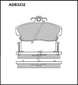 ADB3232, Колодки тормозные дисковые | перед |