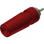 972360701, Red Female Banana Socket, 4 mm Connector, Solder Termination, 24A ...