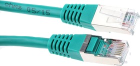Фото 1/2 CR503NB1CVT, Cat5e Male RJ45 to Male RJ45 Ethernet Cable, U/UTP, Green PVC Sheath, 1m