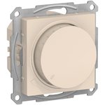 AtlasDesign Бежевый Светорегулятор (диммер) поворотно-нажимной, LED, RC, 400Вт