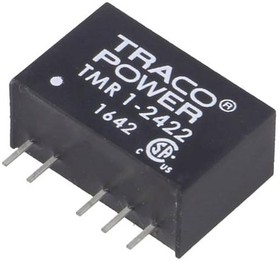 Фото 1/4 TMR 1-2422, Isolated DC/DC Converters - Through Hole Product Type: DC/DC; Package Style: SIP; Output Power (W): 1; Input Voltage: 18-36 VDC;