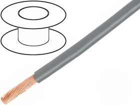 Фото 1/6 6711 SL005, EcoWire Series Grey 0.13 mm² Hook Up Wire, 26 AWG, 7/0.16 mm, 30m, MPPE Insulation