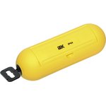 The IP44 cable connection protection box is yellow. IEK WBX10-44-K05