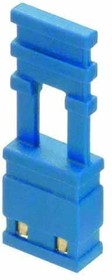 Фото 1/2 M7683-46, Перемычка, Blue, Jumper Socket, Harwin M20 Series PCB Connector, 2 вывод(-ов), 2.54 мм, M76