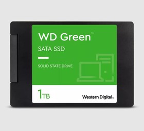 Фото 1/4 Накопитель SSD WD 1ТБ Green 3D NAND WDS100T3G0A 1ТБ 2,5" SATA-III (TLC)