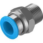 QS-3/8-12-20, Straight Threaded Adaptor, G 3/8 Male to Push In 12 mm ...