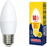 Светодиодная лампа LED-C37-7W/WW/E27/FR/NR. Форма свеча, матовая. UL-00003799