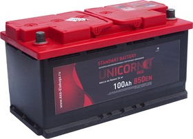 6СТ100(0), Аккумулятор UNICORN Red 100А/ч обратная полярность
