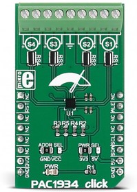 MIKROE-2735, PAC1934 Click Four Channel DC Energy Meter Module 5V