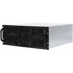 Procase RE411-D0H16-FC-55 Корпус 4U server case,0x5.25+ 16HDD,черный,без блока питания,глубина 550мм,MB CEB 12"x10,5", панель вентиляторов 3