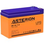 Asterion HR 12-7.2 F1, Аккумуляторная батарея Asterion (Delta) HR 12-7.2 12В/7,2Ач, клемма F1 (151х65х94мм (100мм); 2,5кг; Срок службы 8лет)