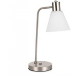 Evoluce SLE1561-104-01 Прикроватная лампа Никель/Белый E27 1*60W