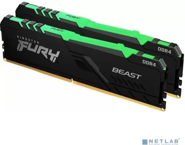 Модуль памяти Kingston FURY Beast RGB 64GB DDR4 3200 DIMM Gaming