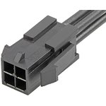 214757-2042, Rectangular Cable Assemblies Micro-Fit 3.0 P-P 4Ckt 300MM Au