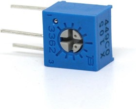 3362X-1-100LF, Потенциометр монтажный, однооборотный ±10% ±100ppm/°C 500мВт 10Ом THT