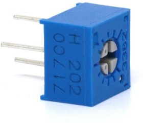 3362H-1-202LF, Trimmer Resistors - Through Hole 1/4"SQ 2KOHMS 10% 0.5WATTS