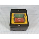 Переключатель кнопочный, 380В, 10А, OFF-ON, красный/зеленый, контакты 6C, YL258-02