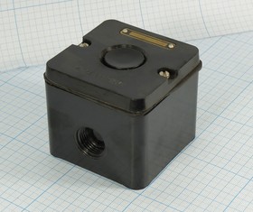 Переключатель кнопочный, 660В, 10А, OFF-(ON), черный, контакты 4C, ПКЕ222-1У2