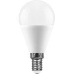 38102, Лампа светодиодная LED 13вт Е14 белый матовый шар