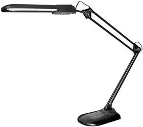 Фото 1/3 Настольная лампа светильник Дельта + на подставке, ЛЮМИНЕСЦЕНТНАЯ, цоколь 2G7, 11 Вт, чёрный
