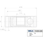 CV20026, ШРУС ВНУТРЕННИЙ VW POLO SEDAN (MT5),TIGUAN (5N,AD1,BT1) 4MOTION,PASSAT ...