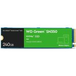 SSD накопитель WD Green SN350 WDS240G2G0C 240ГБ, M.2 2280, PCIe 3.0 x4, NVMe, M.2