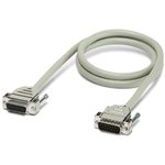 2302117, Male 15 Pin D-sub to Female 15 Pin D-sub Serial Cable, 6m