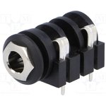 ACJM-IH, Jack Plug 1/4 in Cable Mount Phone Jack Socket 10A