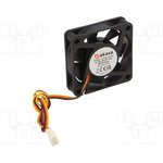 AK-6015MS, Fan: DC; axial; 12VDC; 60x60x15mm; 32.7dBA; EBR; 4300rpm; 2.55mmH2O