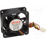 AK-6025MS, Fan: DC; axial; 12VDC; 60x60x25mm; 21.79dBA; EBR; 3000rpm; 2.57mmH2O