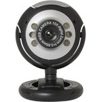 Веб-камера DEFENDER C-110, 0,3 Мп, микрофон, USB 2.0/1.1+3.5 мм jack, подсветка ...