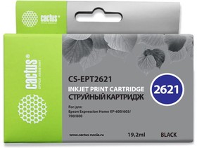 Фото 1/3 Картридж струйный Cactus CS-EPT2621 26XL черный (19.2мл) для Epson Expression Home XP-600/605/700/800
