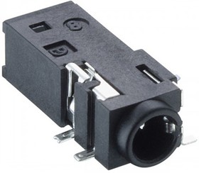 1503 21 VP3, Jack Connector 3.5 mm Surface Mount Stereo Socket, 4Pole 1A