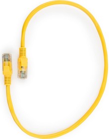 Медный патч-корд UTP кат.5e, 0.5м, литой, многожильный жёлтый PP10-0.5M/Y