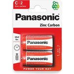 Батарейка Panasonic, R14 Zinc Carbon BL2 167